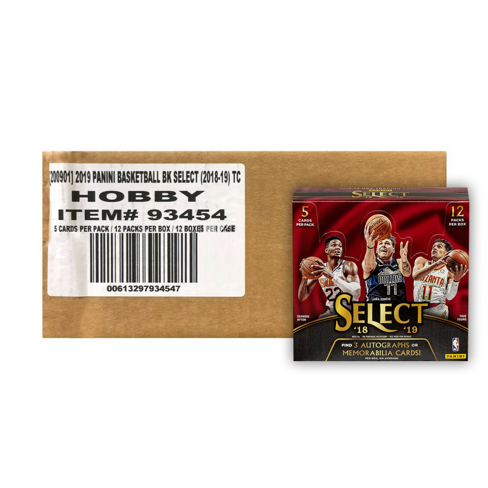 2018-19 Panini Select Basketball Hobby 12-Box Case