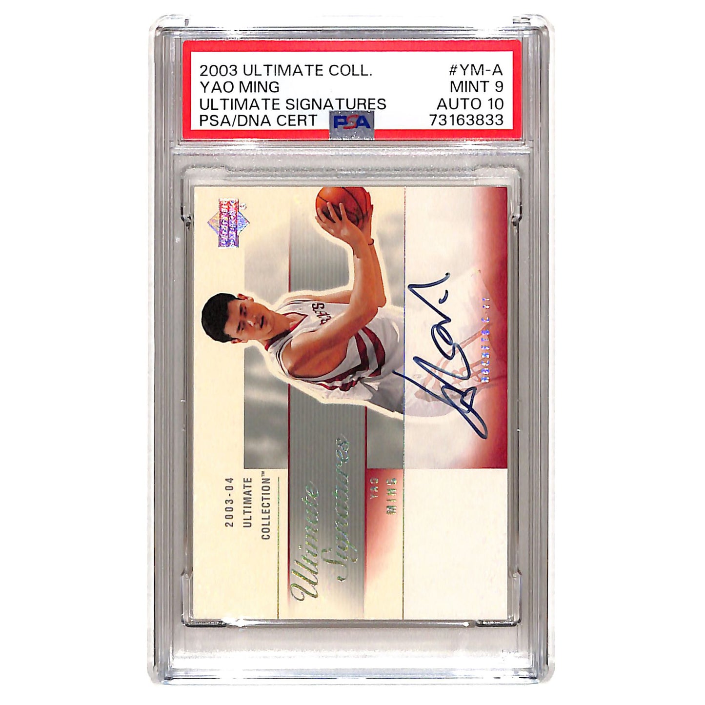 Yao Ming 2003 Upper Deck Ultimate Collection Auto #YM-A PSA 9 Auto 10