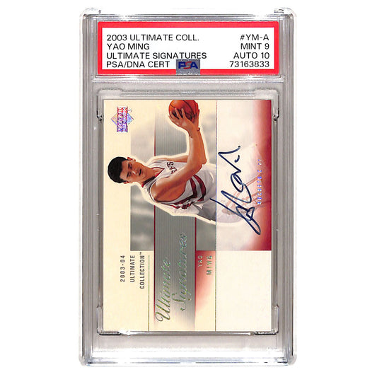 Yao Ming 2003 Upper Deck Ultimate Collection Auto #YM-A PSA 9 Auto 10