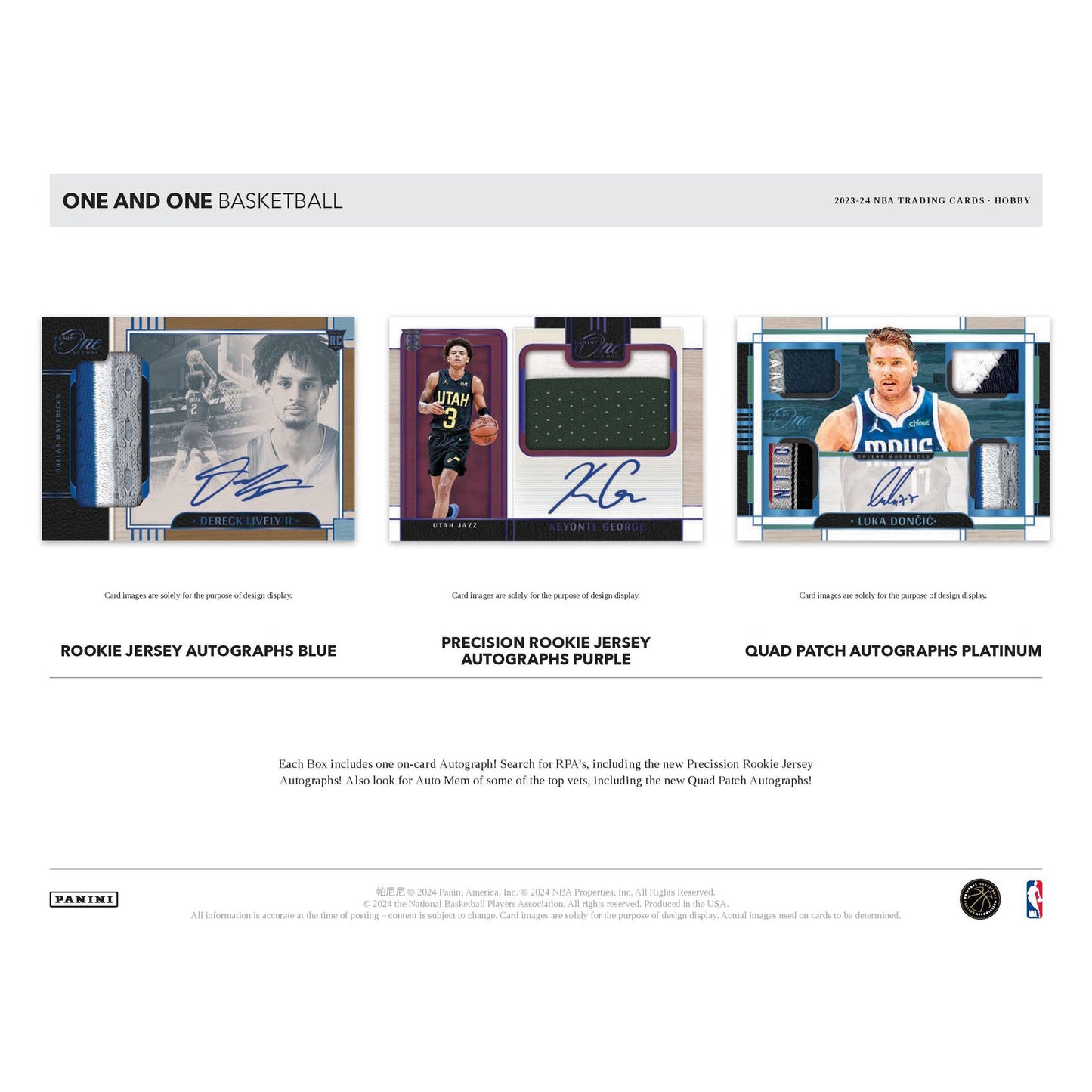 2023-24 Panini ONE & ONE Basketball Sealed Box