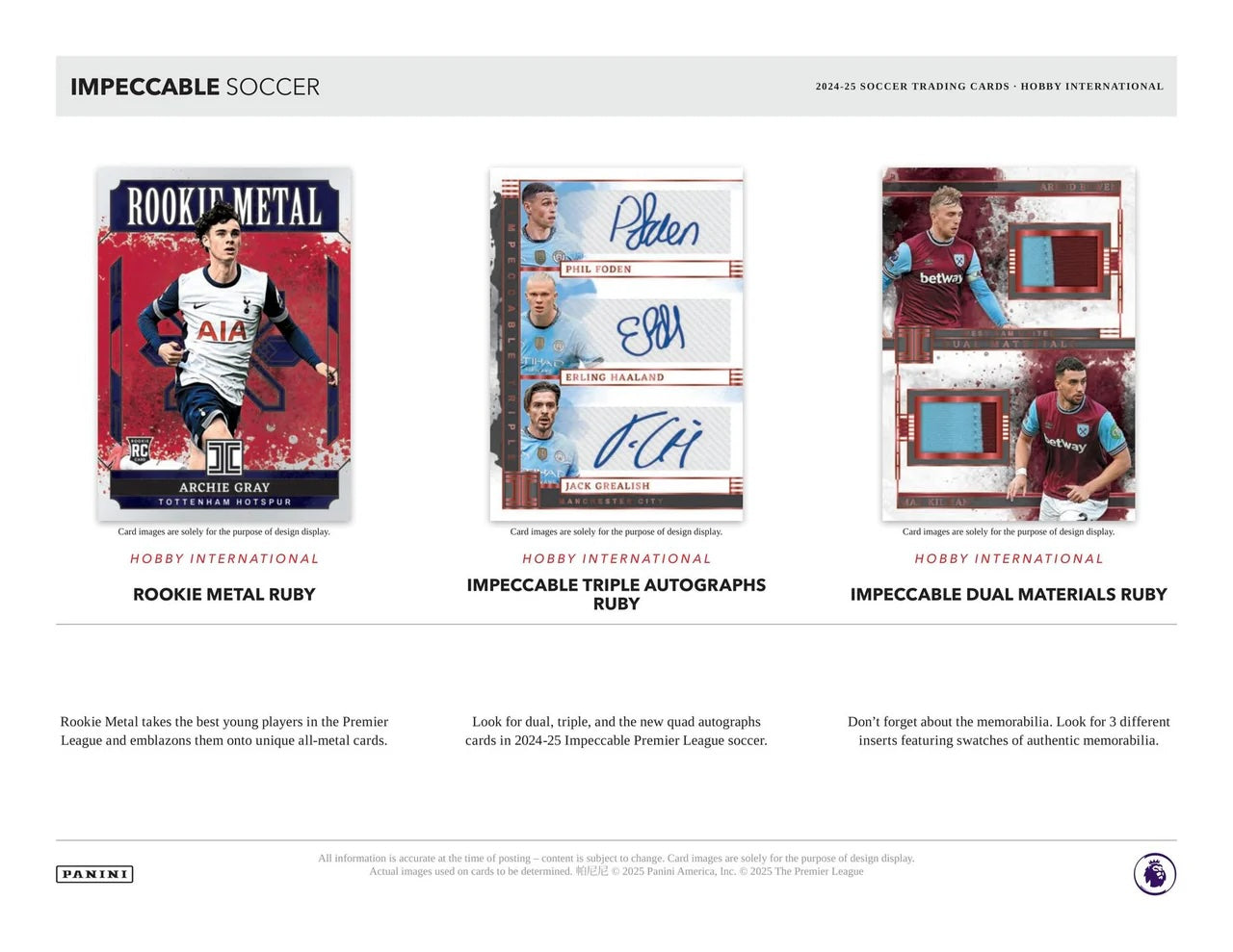 2024-25 Panini Impeccable Soccer INTERNATIONAL Hobby Box