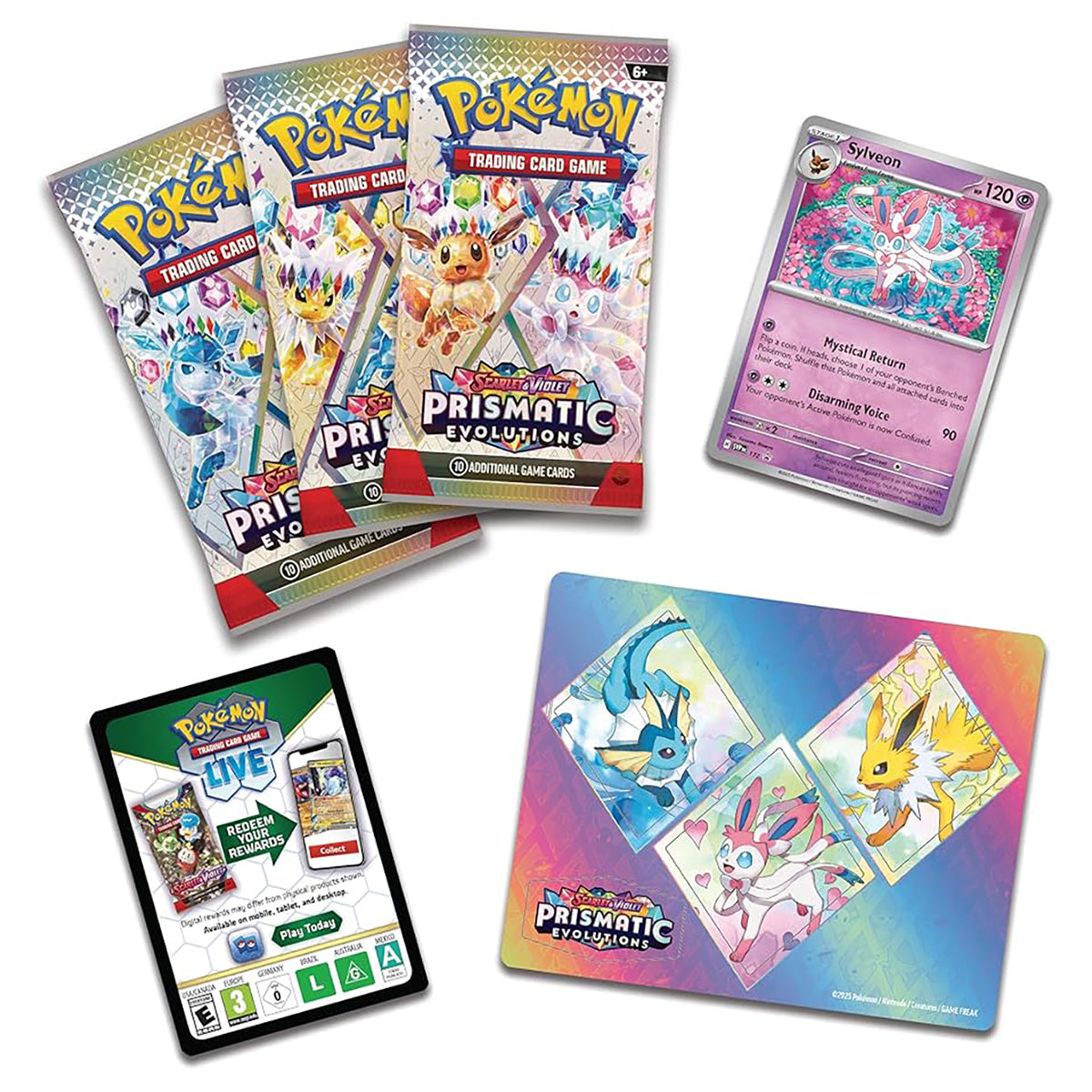 Pokemon English Scarlet & Violet - Prismatic Evolutions Tech Sticker Collection Sylveon