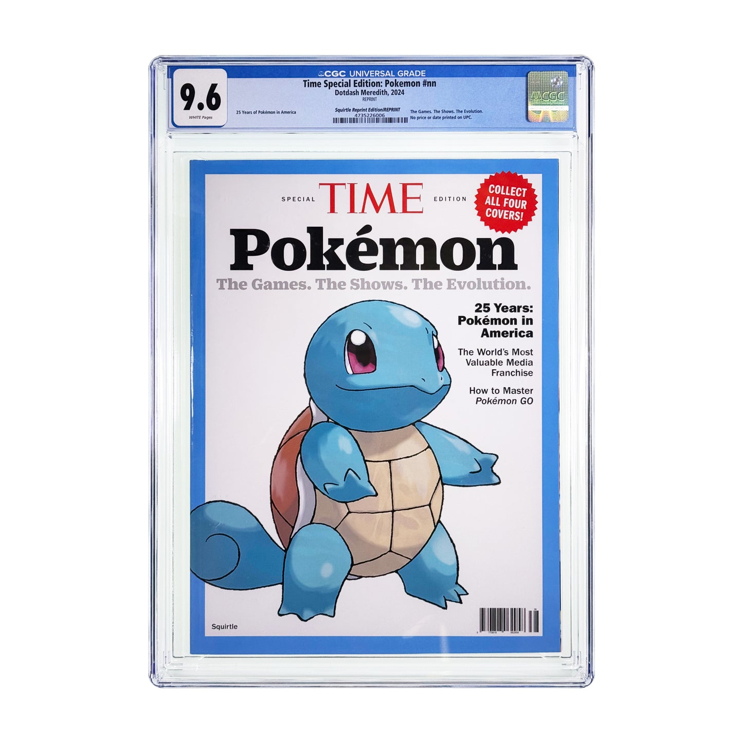 Set of 4 CGC 2024 Pokémon Time Magazine Special Edition 25 Years
