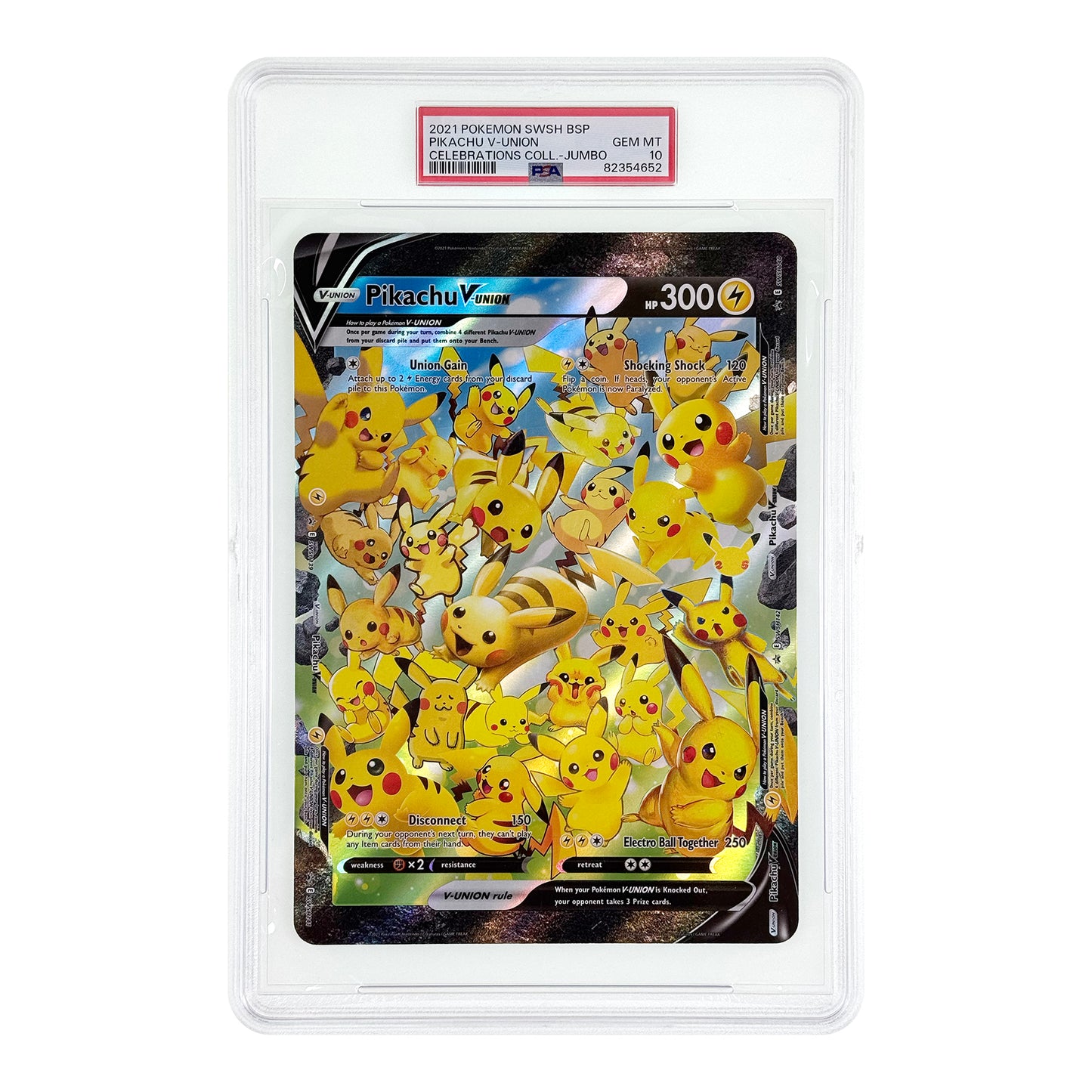 Pikachu V-Union 2021 Pokemon Celebration Collection Promo Jumbo PSA 10