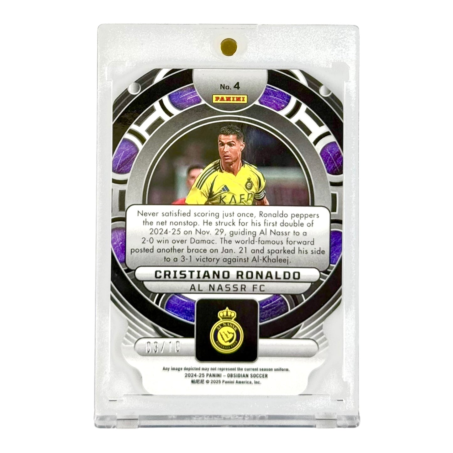 Cristiano Ronaldo 2024-25 Obsidian Orbital 03/10 #4