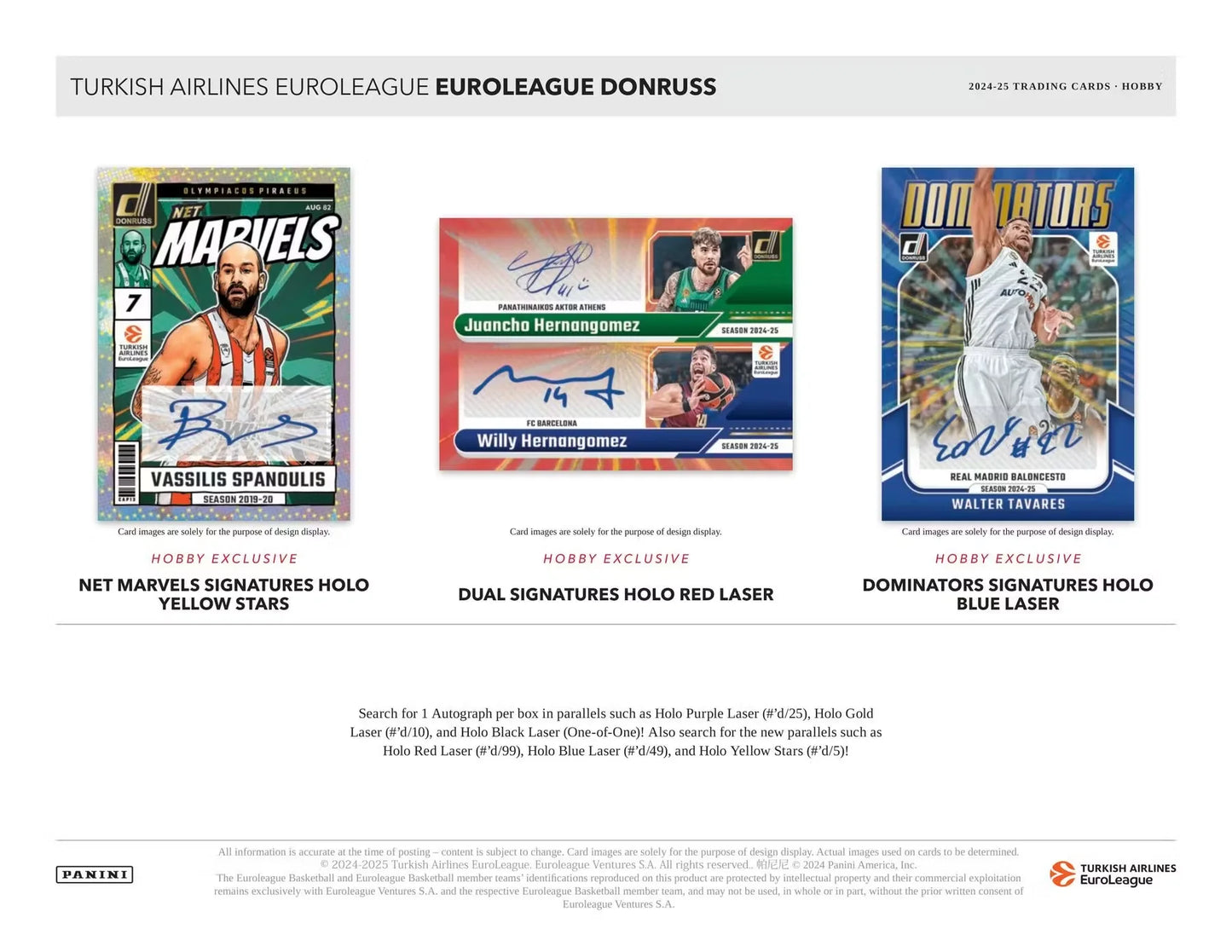 2024-25 Donruss Euroleague Basketball Hobby Box