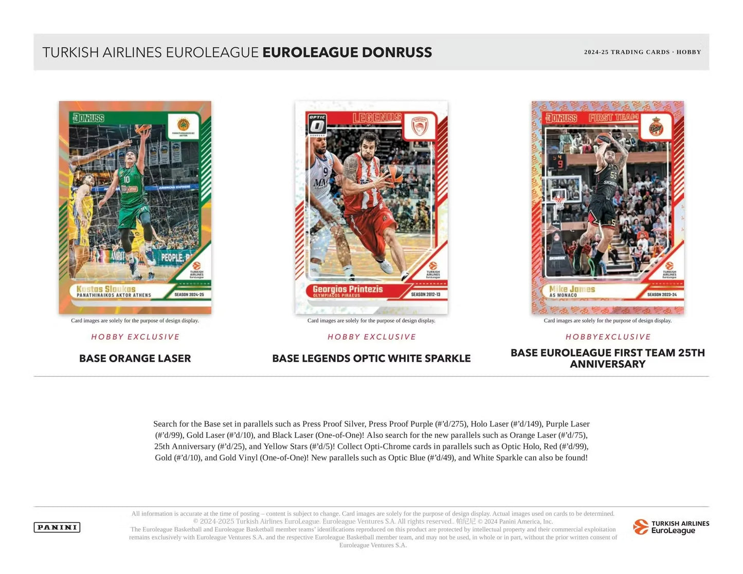 2024-25 Donruss Euroleague Basketball Hobby Box