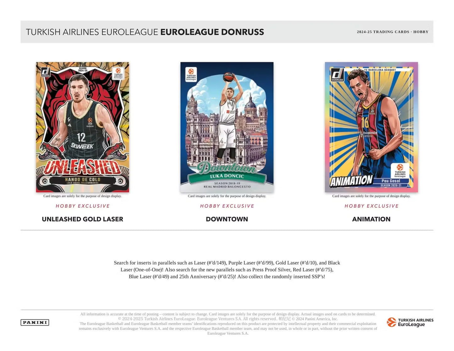 2024-25 Donruss Euroleague Basketball Hobby Box