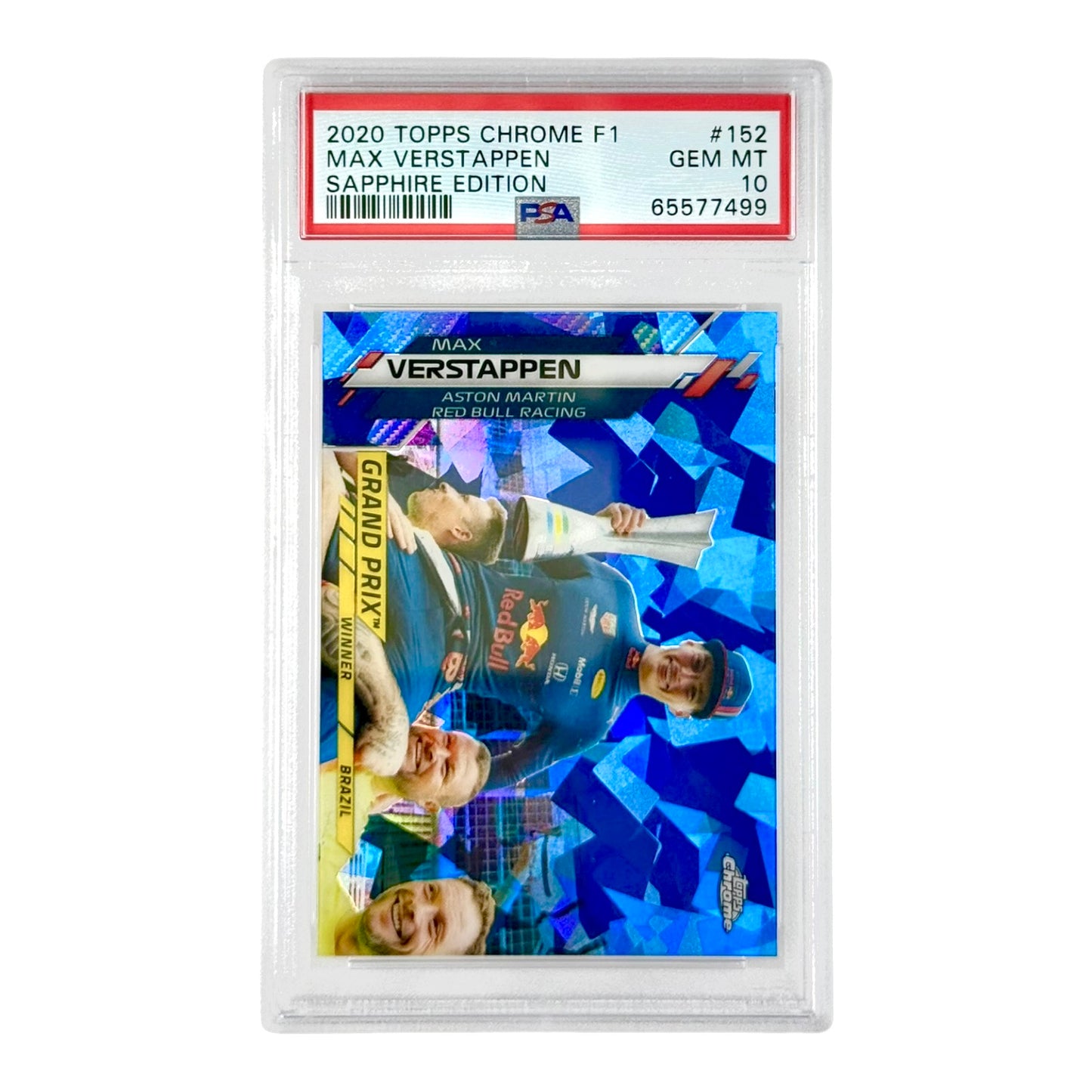 Max Versatppen 2020 Topps Chrome F1 Formula 1 Sapphire #152 PSA 10