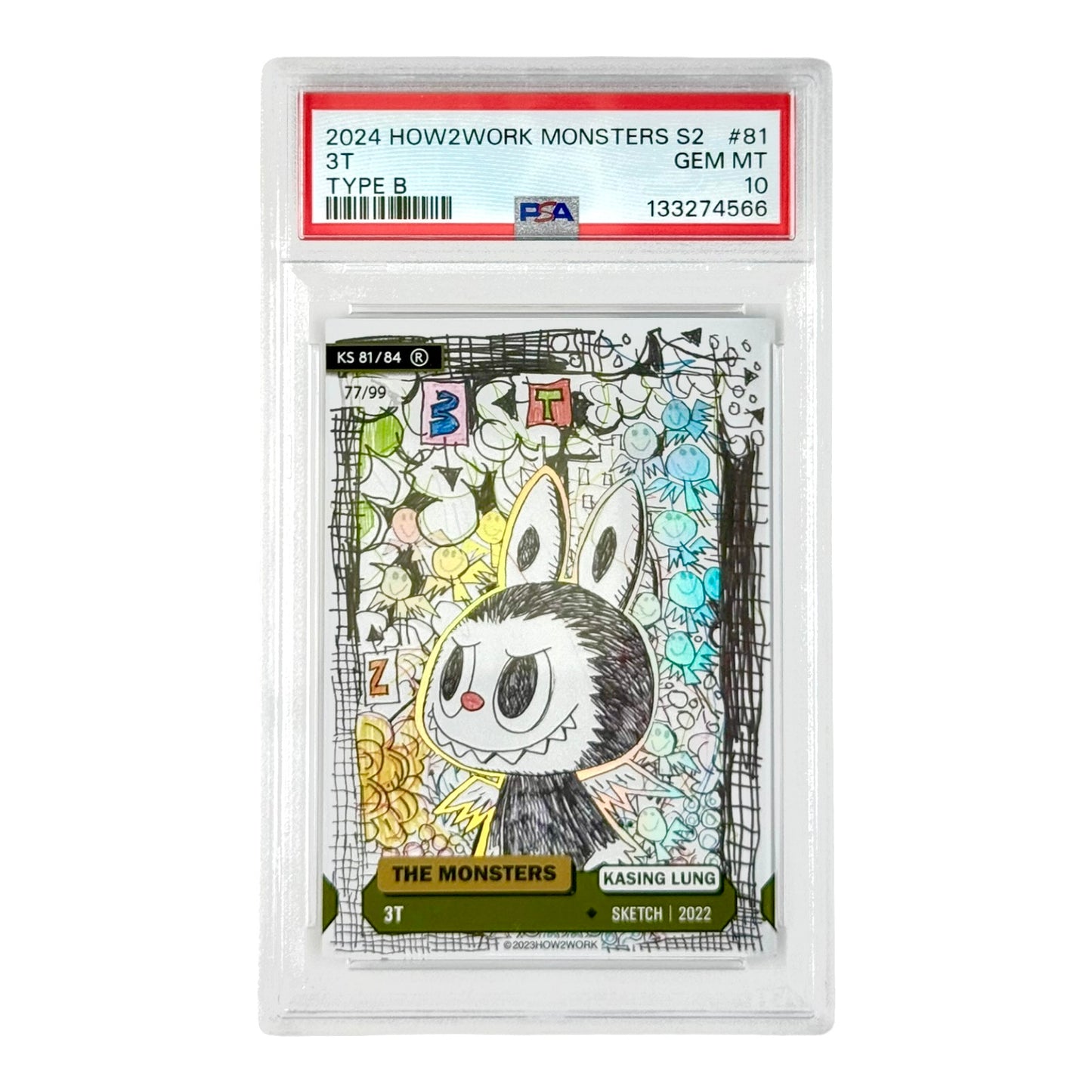 Labubu 2024 How2work The Monster Series 2 77/99 #81 PSA 10