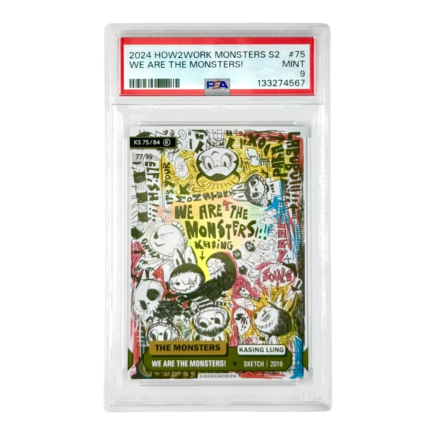 Labubu 2024 How2work The Monster Series 2 77/99 #75 PSA 9