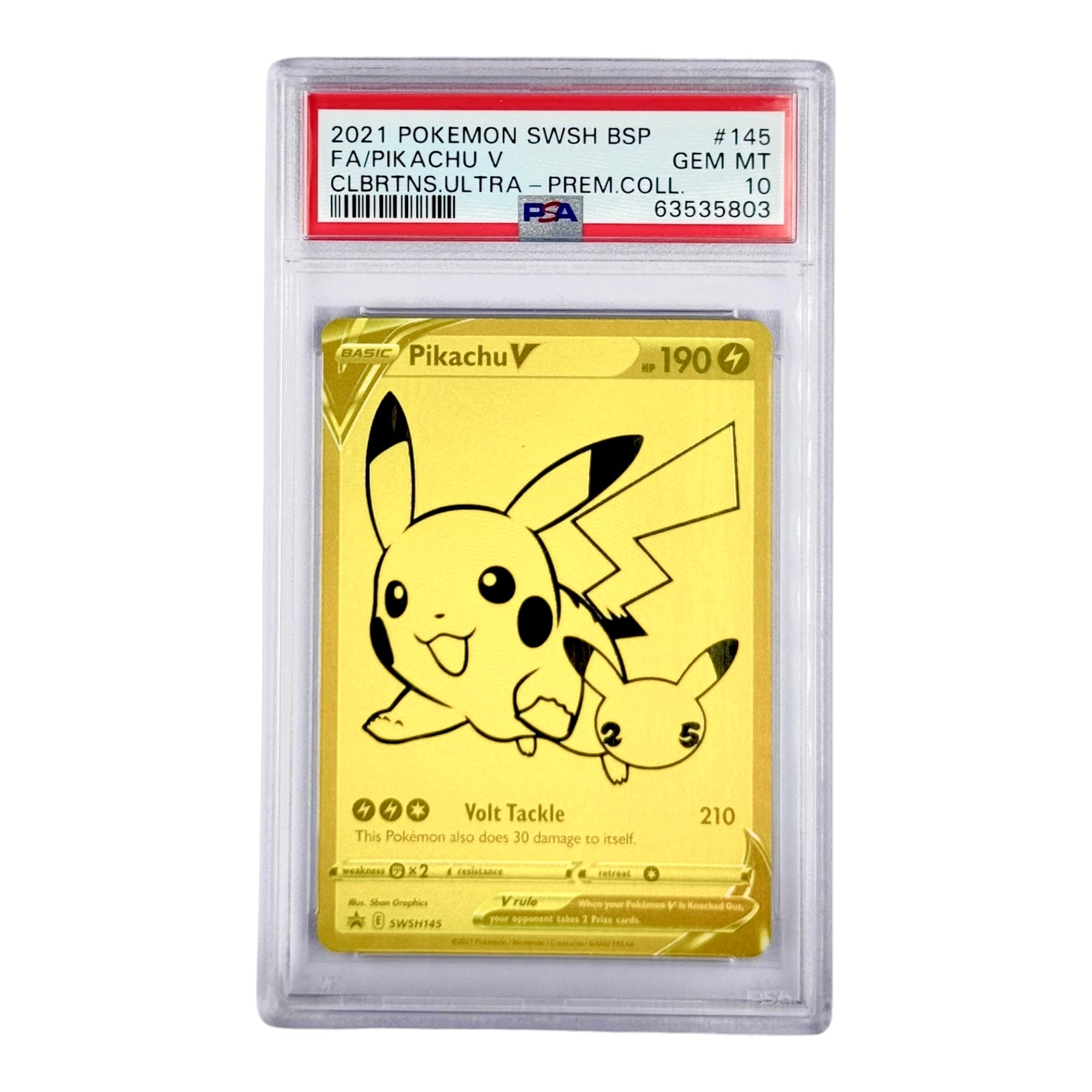 Pikachu V 2021 Pokemon English 25th Anniversary Celebrations #145 PSA Yamacardo Pikachu V 2021 Pokemon English 25th Anniversary Celebrations #145 PSA Yamacardo