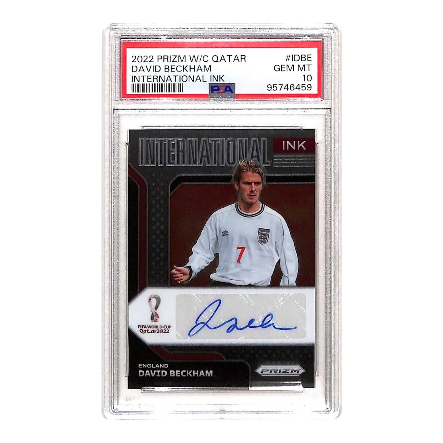 David Beckham 2022 Prizm World Cup Qatar Auto #IDBE PSA 10