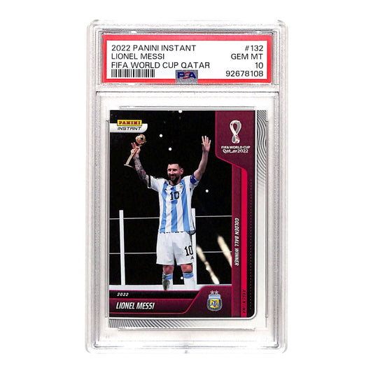 Lionel Messi 2022 Panini Instant World Cup Qatar 1/6262 #132 PSA 10