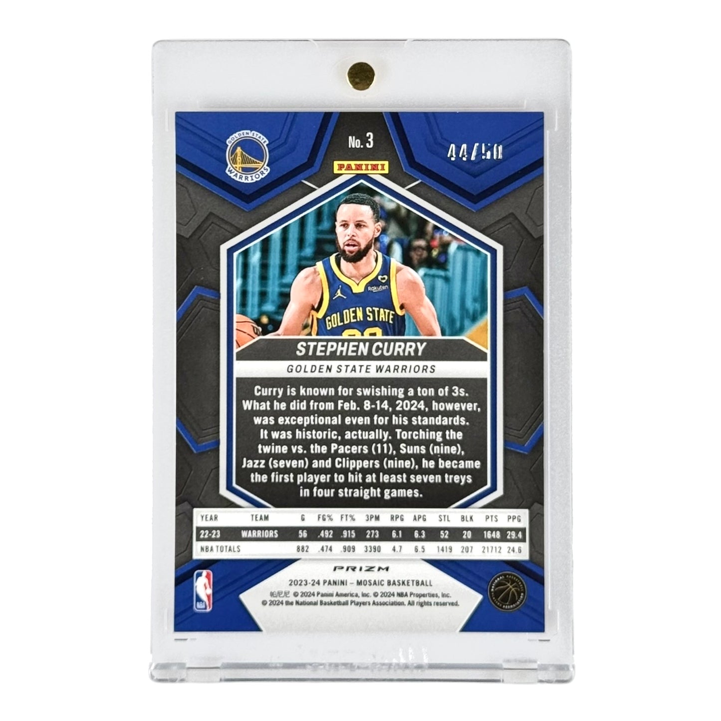 Stephen Curry 2023-24 Mosaic Fastbrealk Purple 44/50 #3