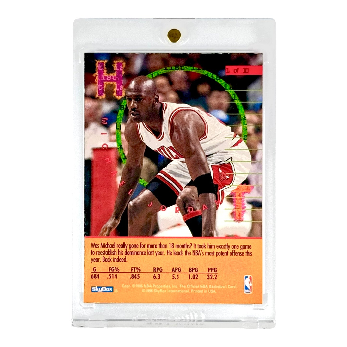 Michael Jordan 1996 Skybox International NBA Hoops Hot #1