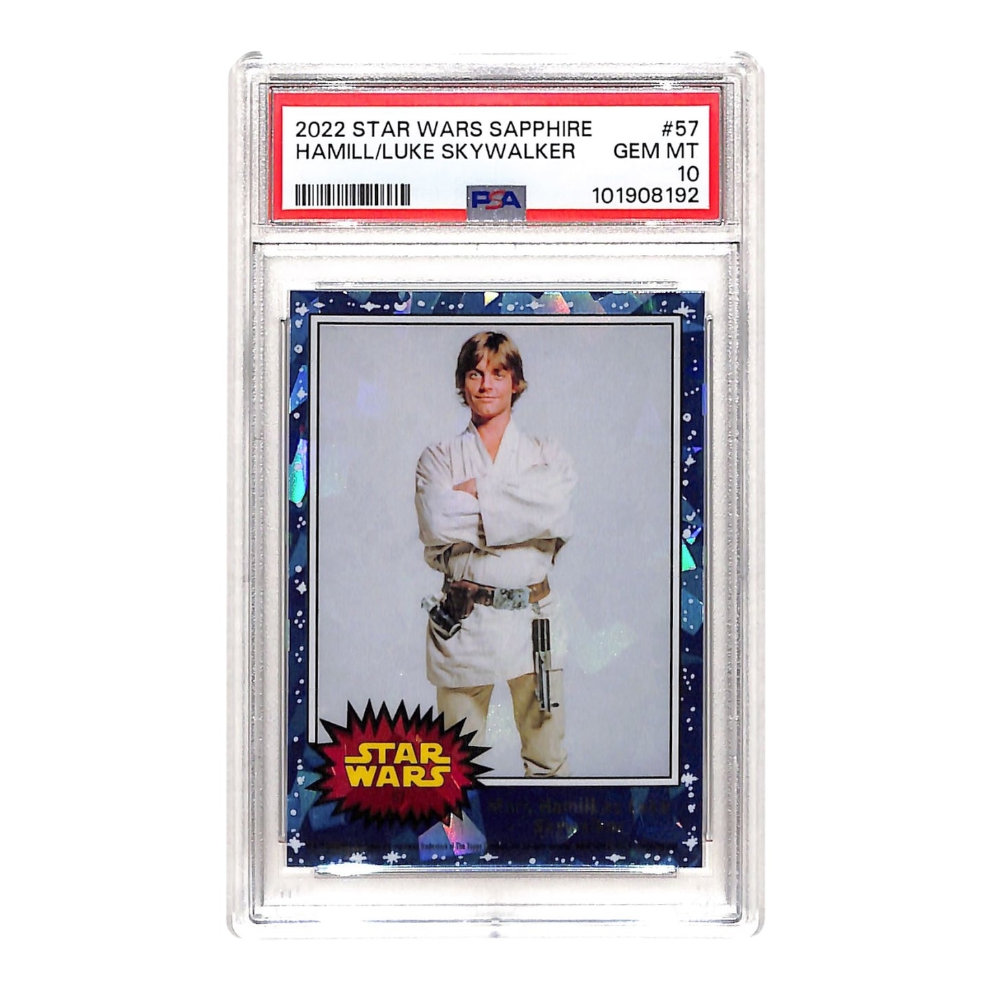 Mark Hamill Luke Skywalker 2022 Topps Sapphire #57 PSA 10