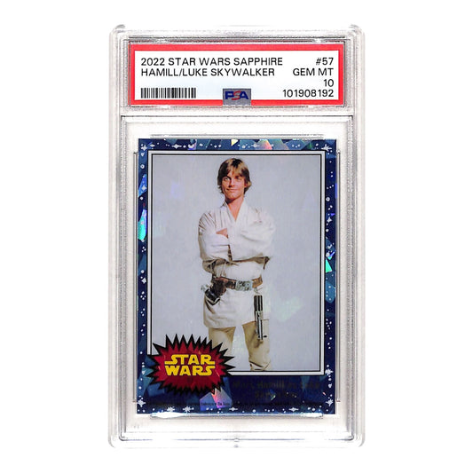 Mark Hamill Luke Skywalker 2022 Topps Sapphire #57 PSA 10