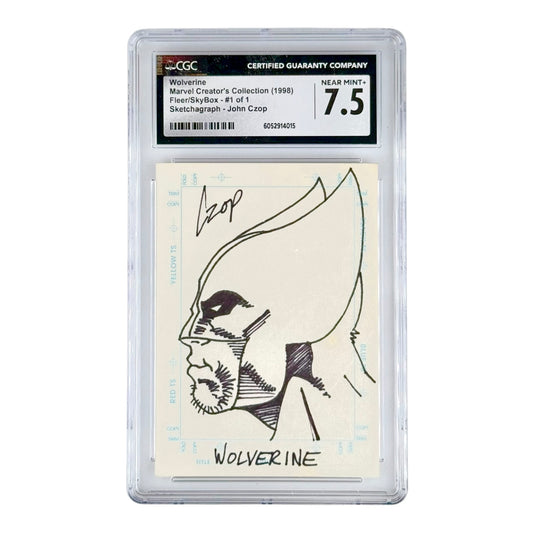 Wolverine 1998 Skybox Marvel Creator's Collection Sketchagraph John Czop 1/1 CGC 7.5
