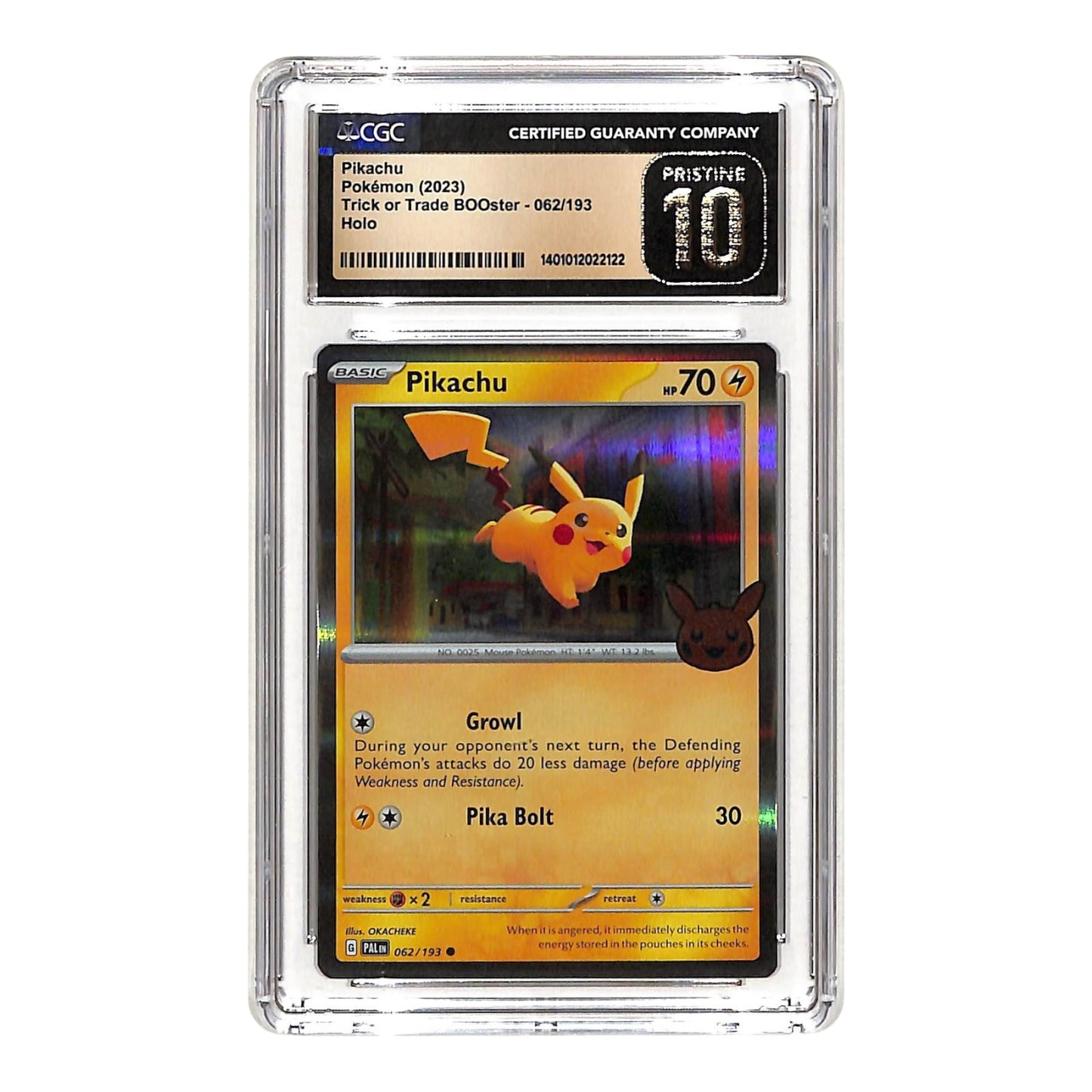 Pikachu 2023 Pokemon Trick or Trade Booster Promo #062 CGC Pristine 10