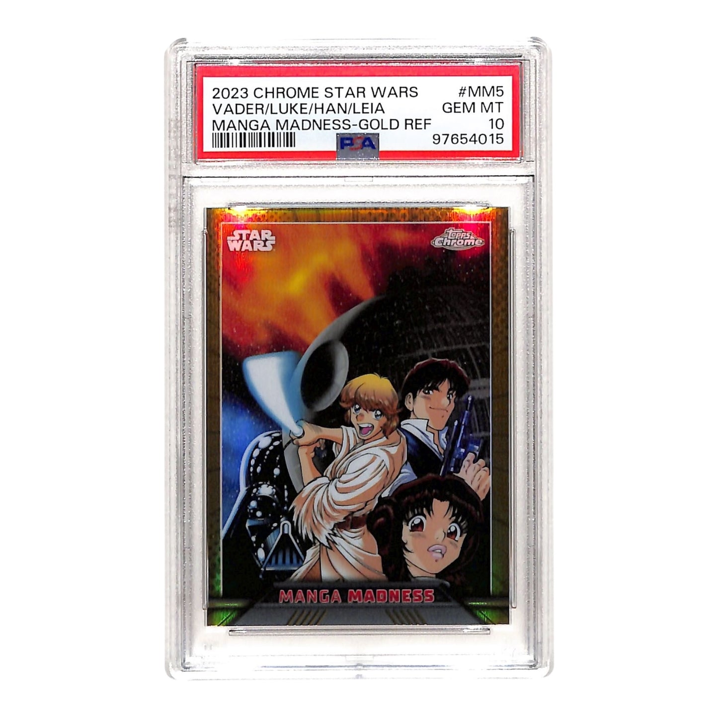 2023 Topps Chrome Star Wars Manga Madness Gold Ref 42/50 #MM5 PSA 10