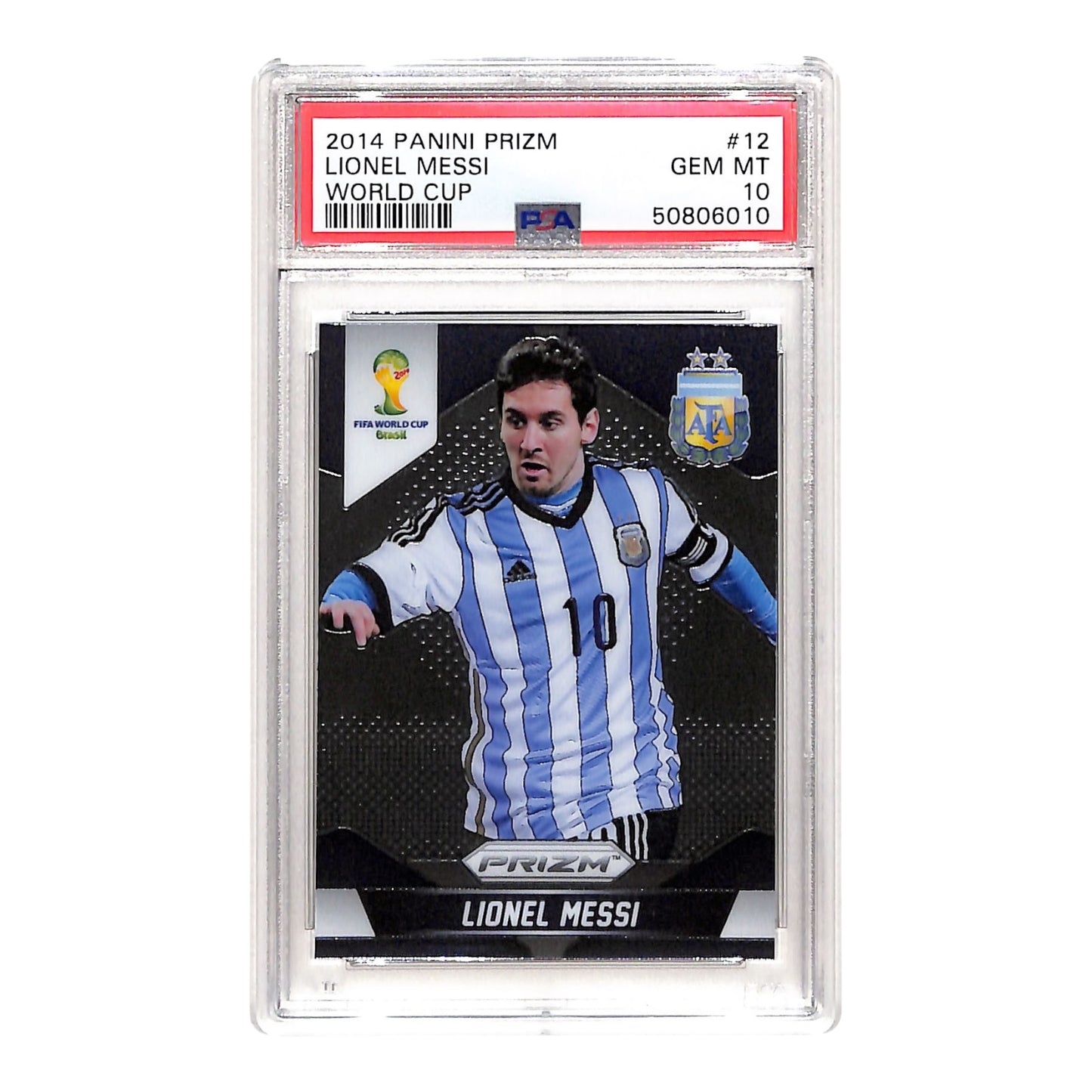 Lionel Messi 2014 Prizm World Cup #12 PSA 10