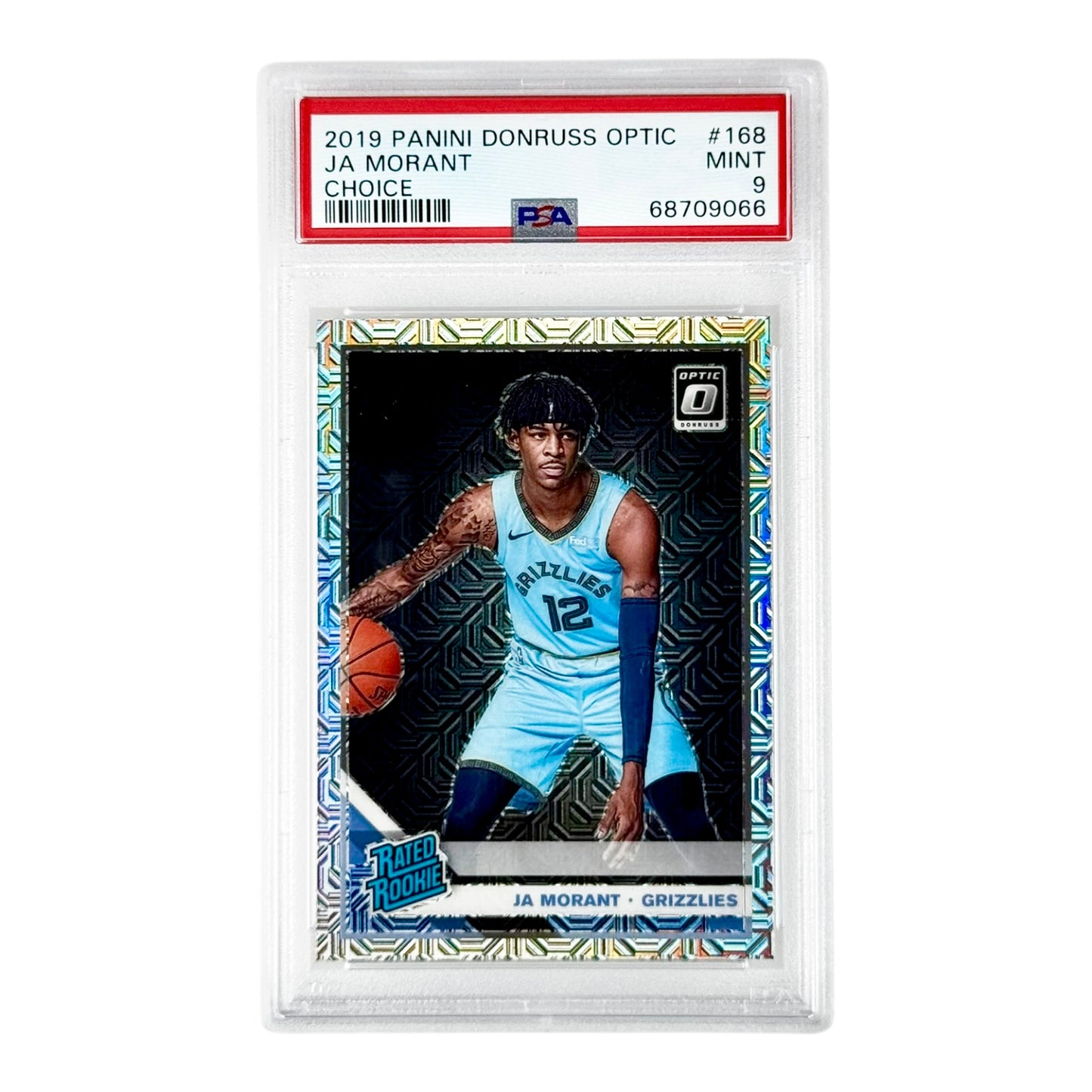 Ja Morant 2019-20 Donruss Optic Choice Rookie RC #168 PSA 9