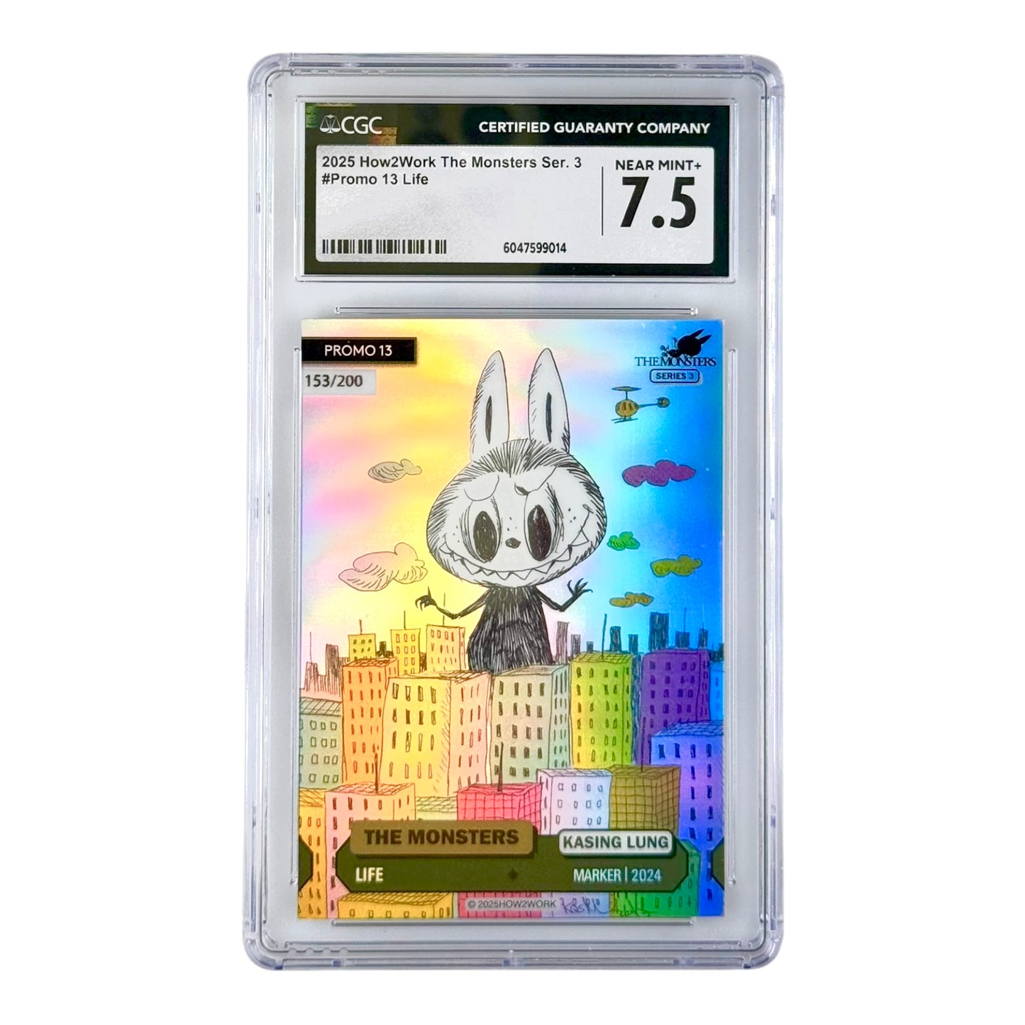 Labubu 2025 How2work The Monster Series 3 Pre Release Promo #13 CGC 7.5