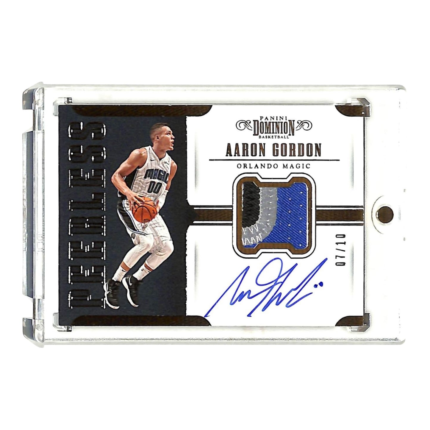 Aaron Gordon 2017-18 Dominion Patch Auto Gold 07/10 #PJ-AAG