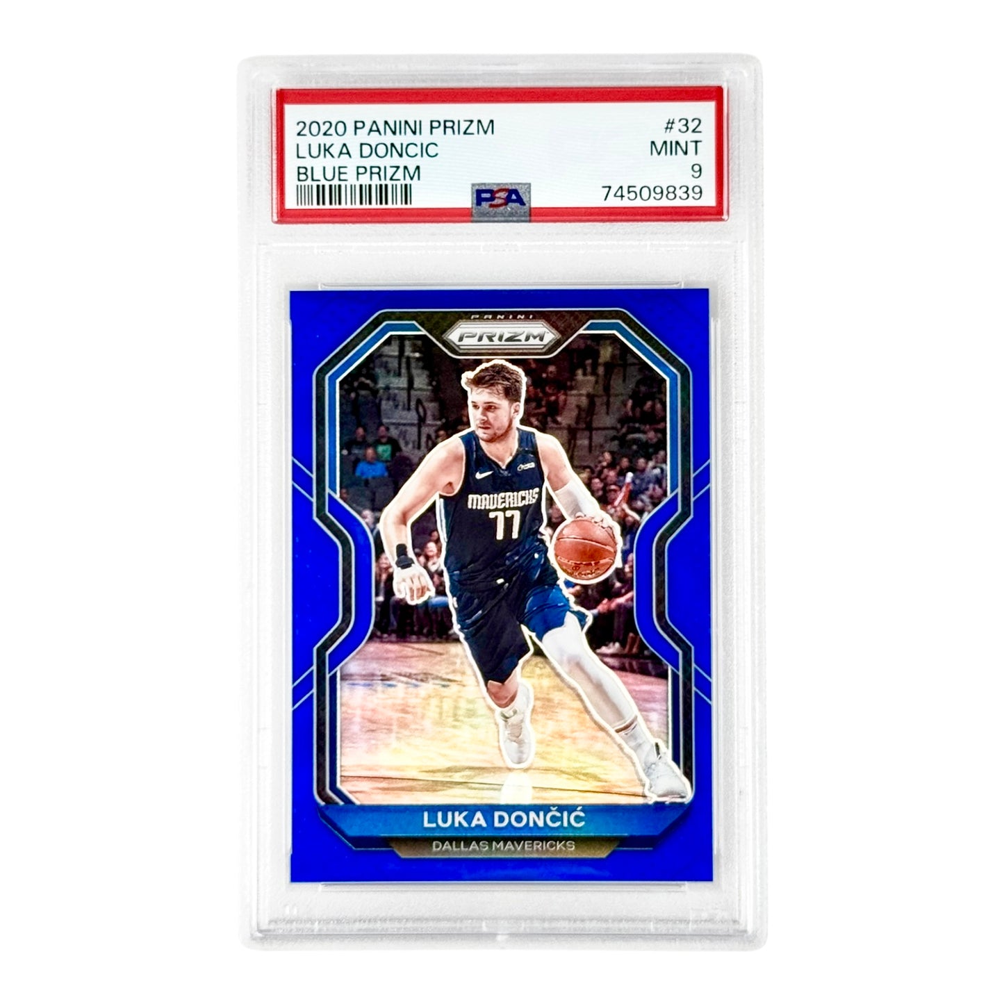 Luka Doncic 2020-21 Prizm Blue 004/199 #32 PSA 9
