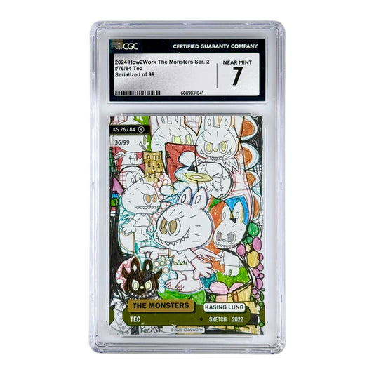 Labubu 2024 How2work The Monsters Series 2 Trading Card 36/99 #76 CGC 7