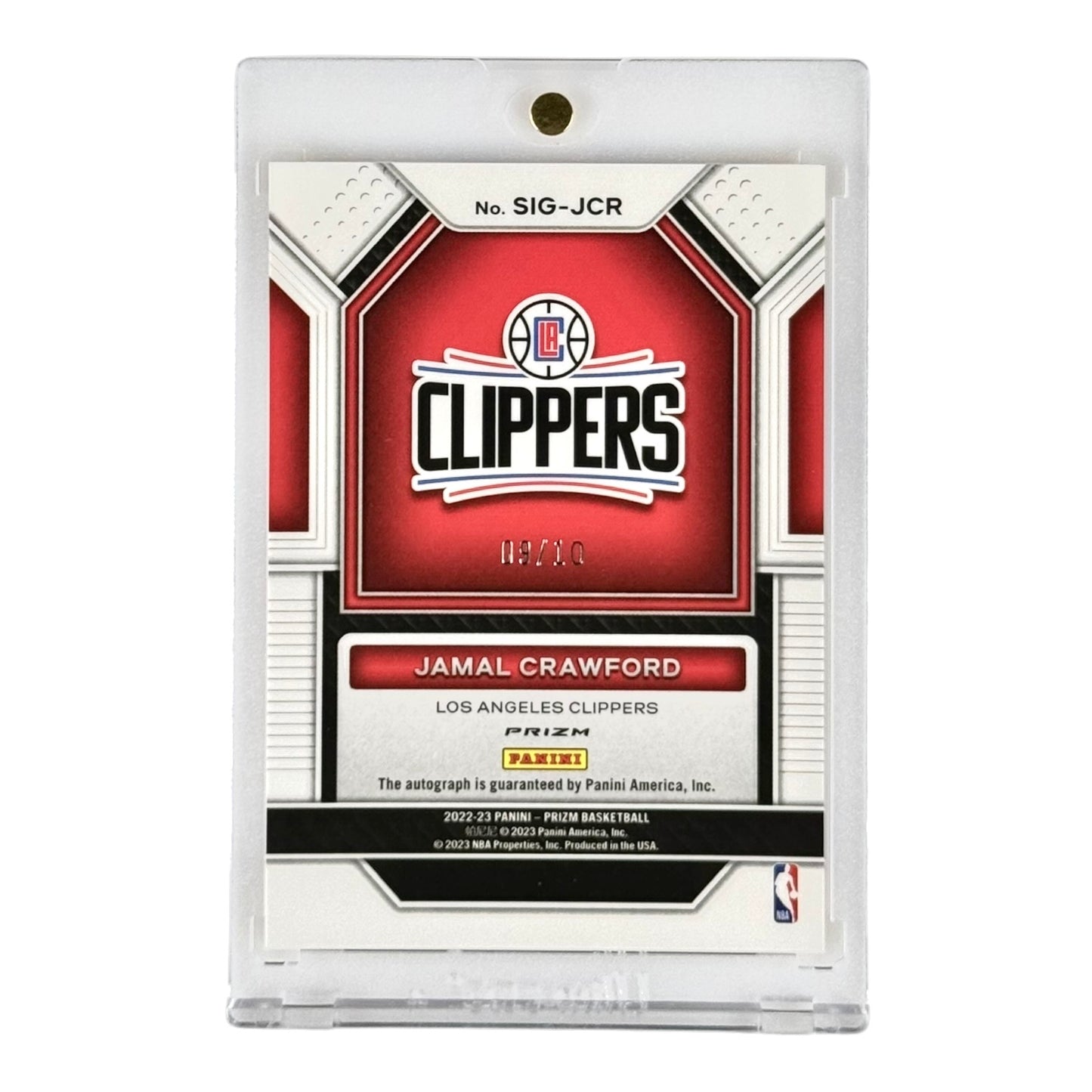 Jamal Crawford 2022-23 Prizm Gold Auto 09/10 #SIG-JCR