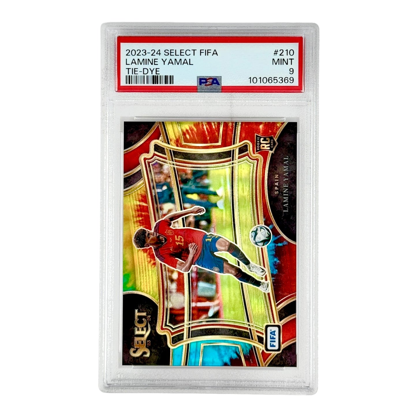 Lamine Yamal 2023-24 Select FIFA Tie-Dye 03/30 #210 PSA 9
