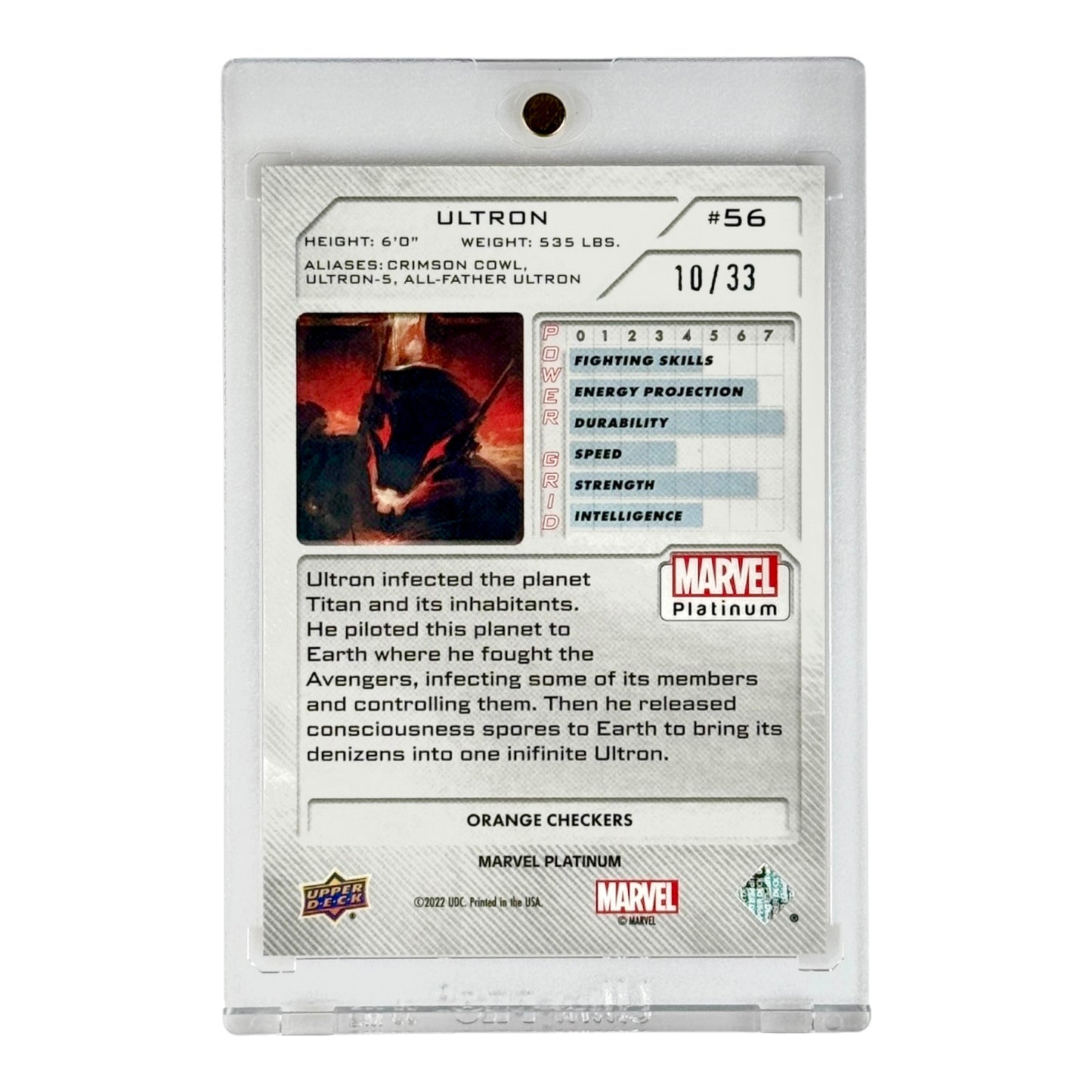 Ultron 2022 Upper Deck Marvel Platinum 10/33 #56