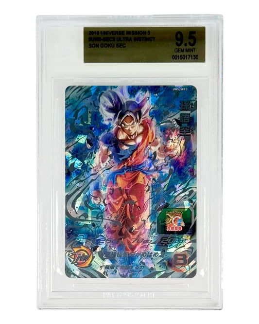 Ultra Instinct Son Goku 2018 Universe Mission 5 #UN5-SEC3 BGS 9.5 No Sub