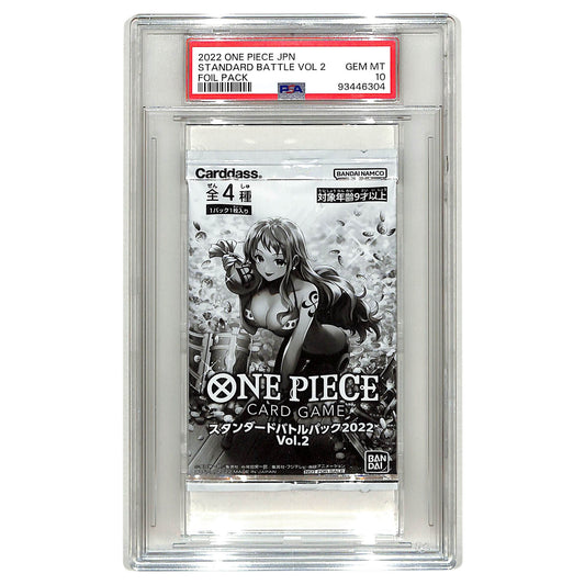 2022 One Piece Japanese Standard Battle Vol 2 Nami Cover Sealed Pack Promo PSA 10