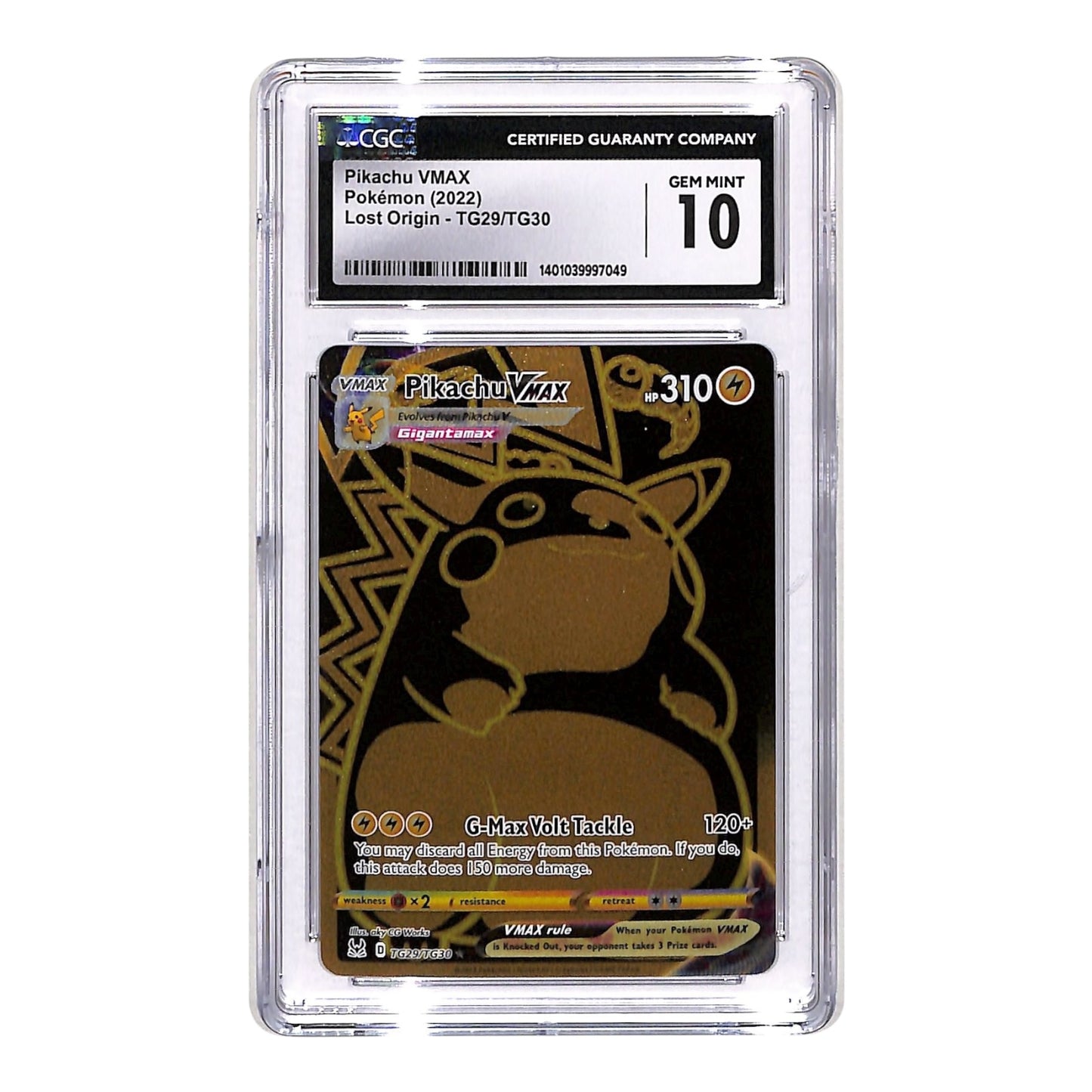 Pikachu Vmax 2022 Pokemon Lost Origin #TG29 CGC 10