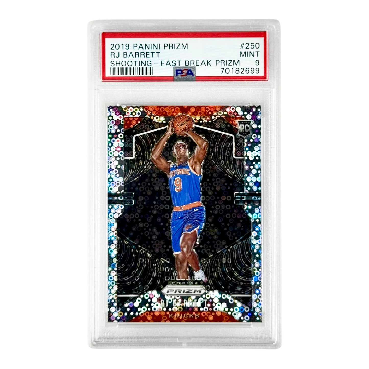 RJ Barrett 2019-20 Prizm Fast Break Variation Rookie RC #250 PSA 9