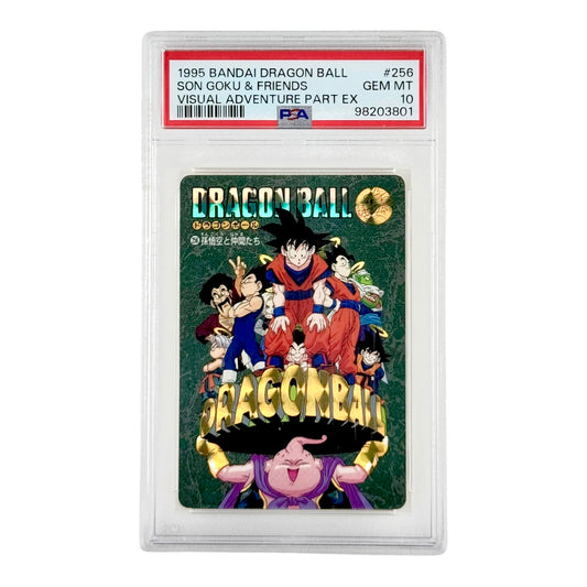 Son Goku & Friends 1995 Carddass Dragonball Visual Adventure #256 PSA 10