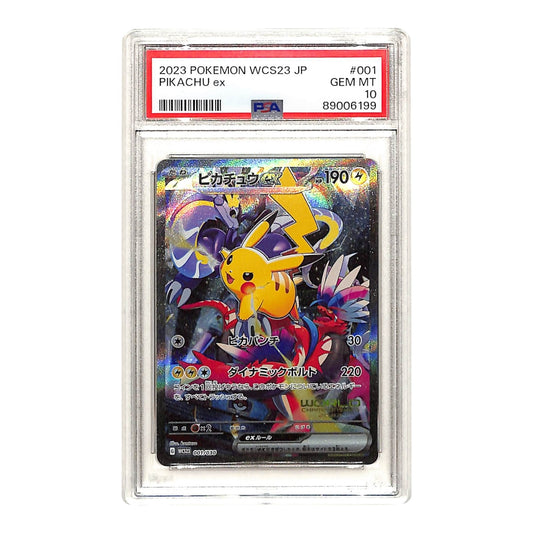 Pikachu 2023 Pokemon Japanese Yokohama World Championships Promo #001 PSA 10