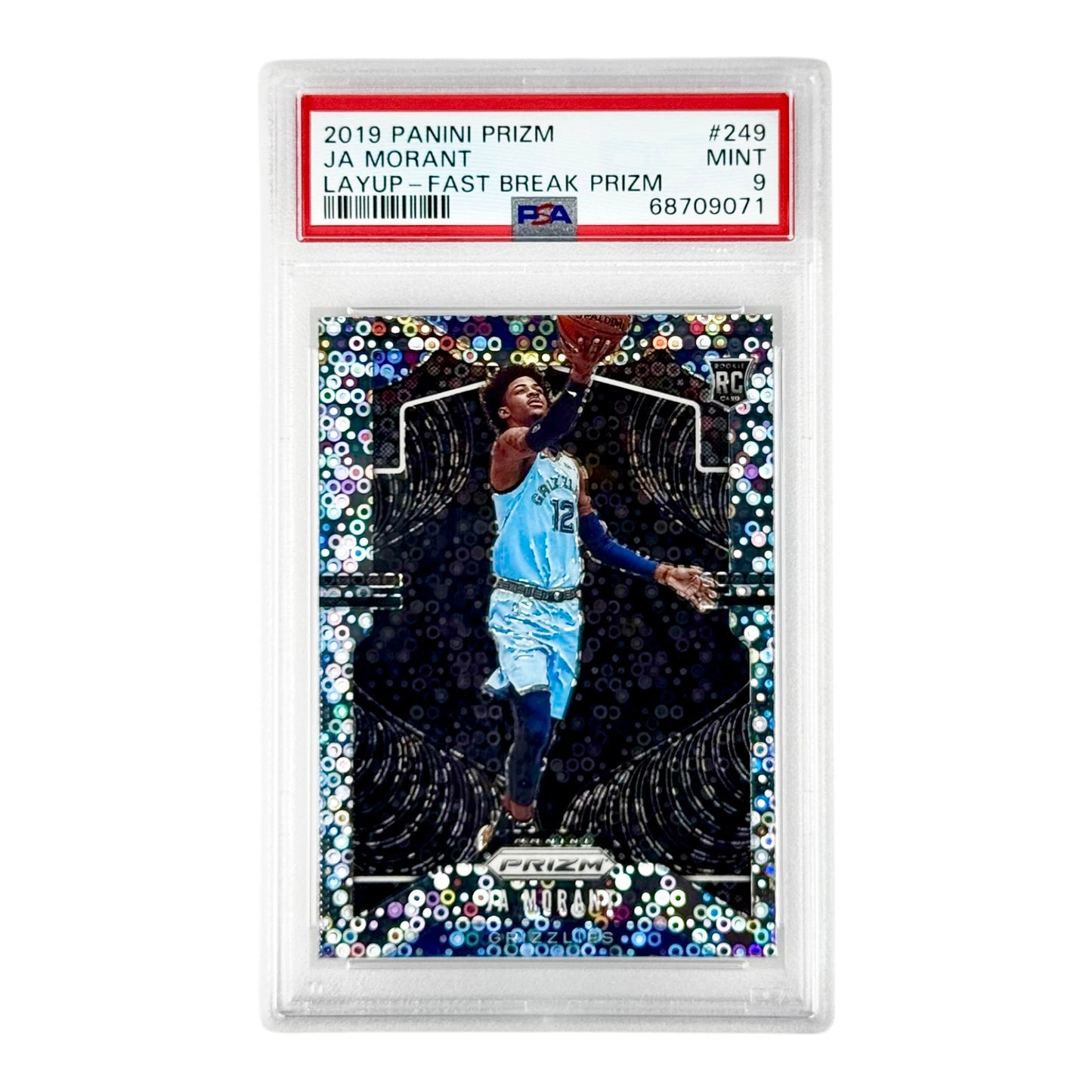 Ja Morant 2019-20 Prizm Fast Break Variation Rookie RC #249 PSA 9