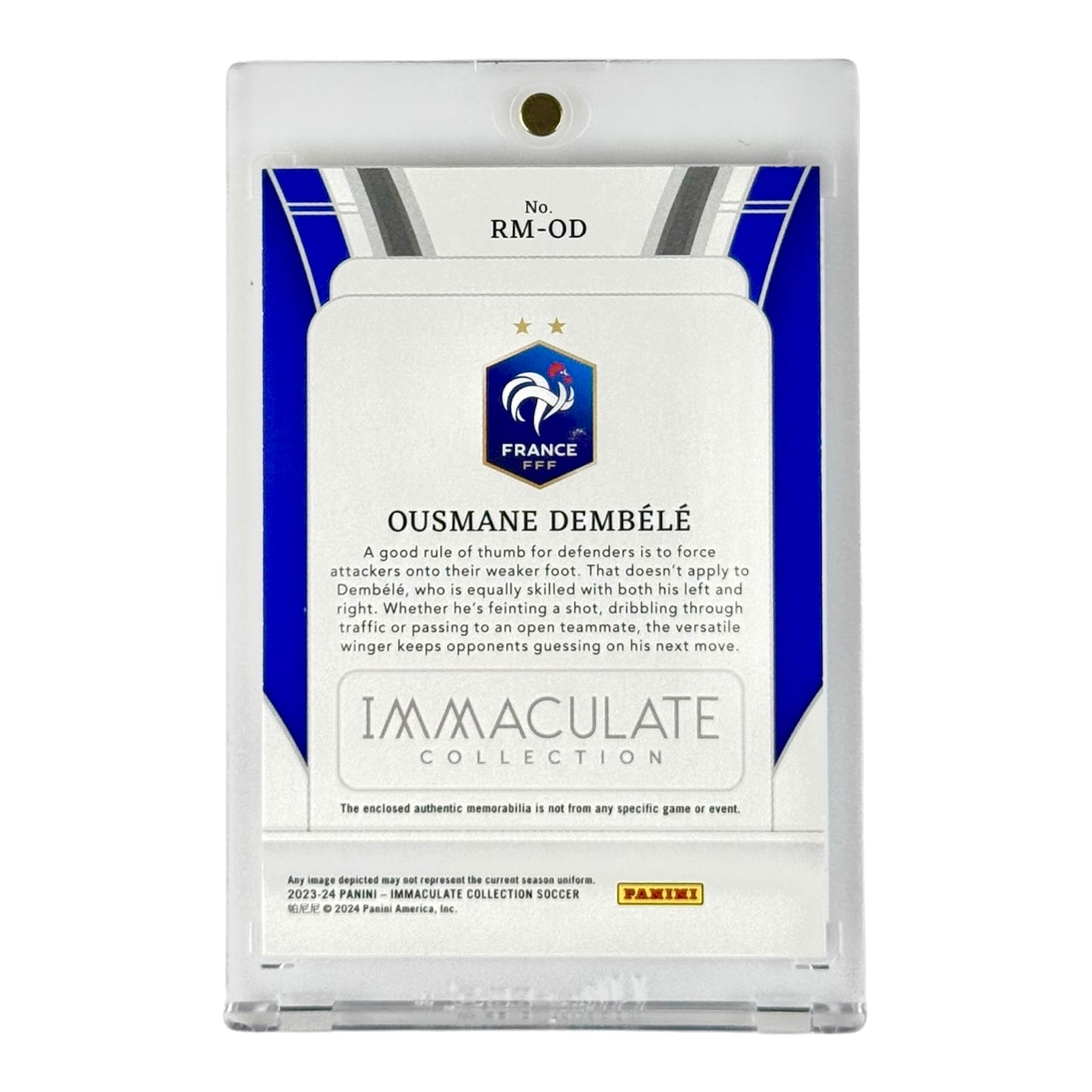 Ousmane Dembele 2023-24 Immaculate Jersey 82/99 #RM-OD