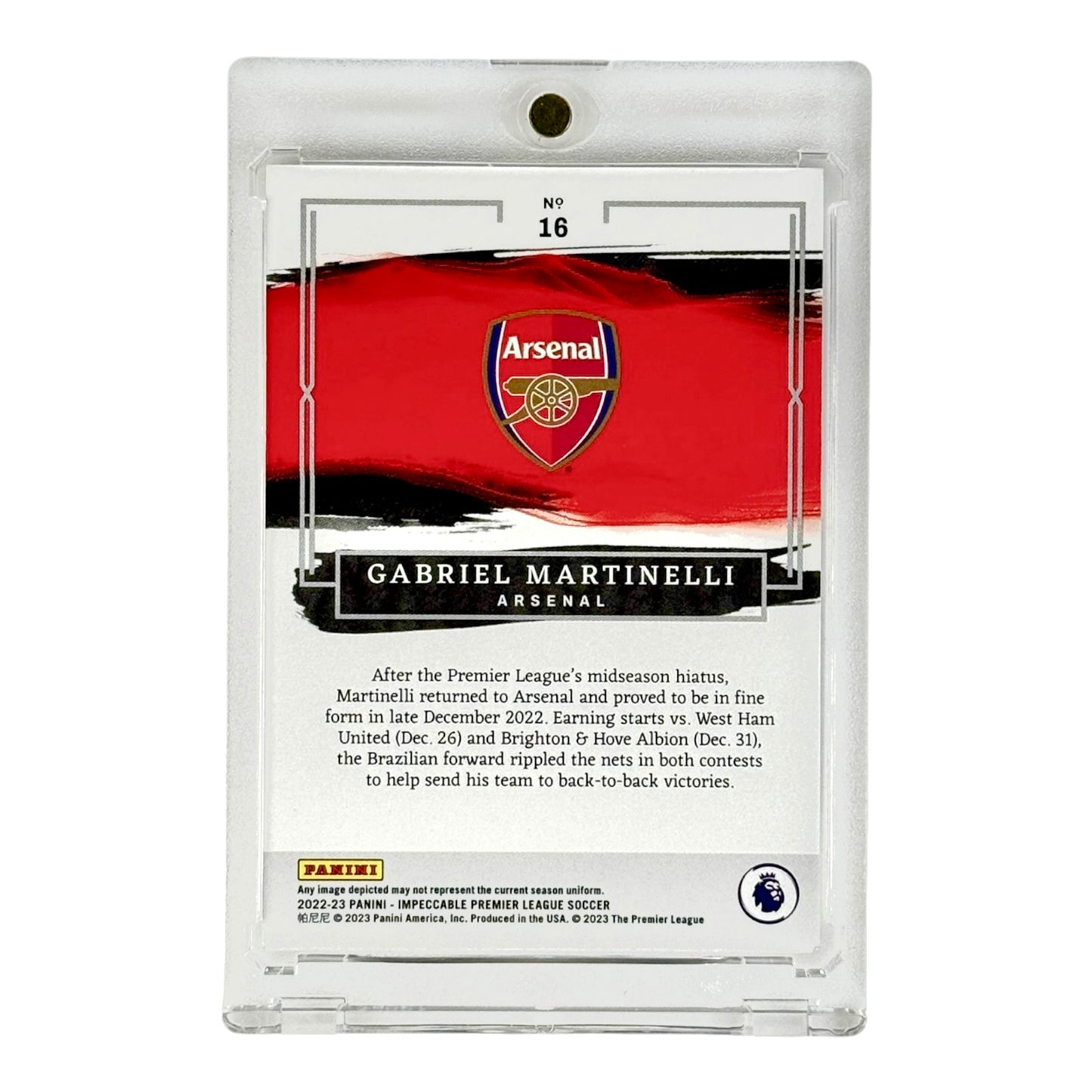 Gabriel Martinelli 2022-23 Impeccable Soccer 2/2 #16