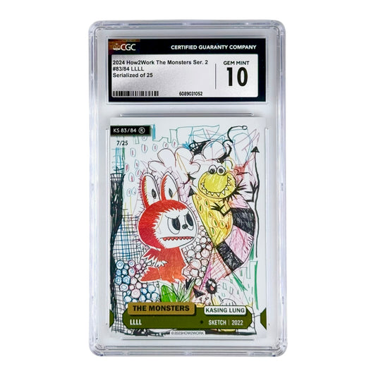Labubu 2024 How2work The Monsters Series 2 Trading Card 7/25 #83 CGC 10