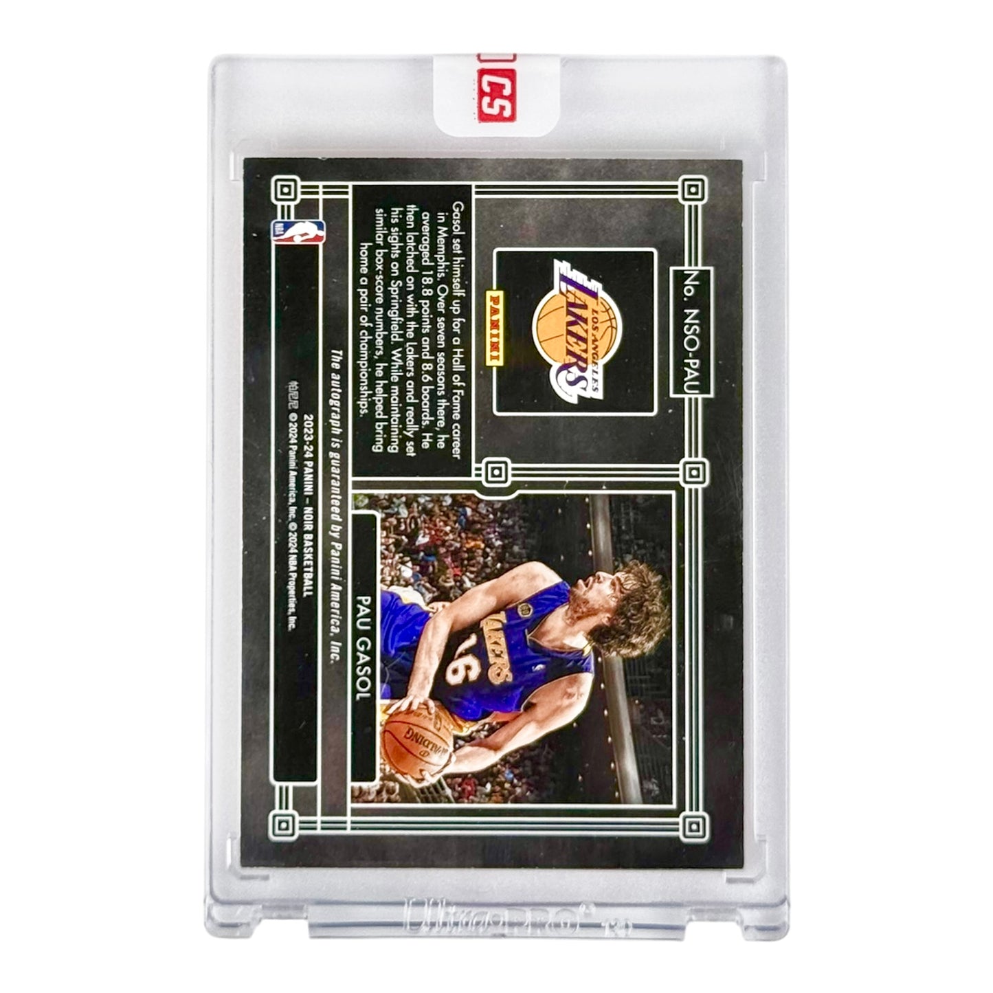 Pau Gasol 2023-24 Noir Hall Of Fame Auto 24/25 #NSO-PAU