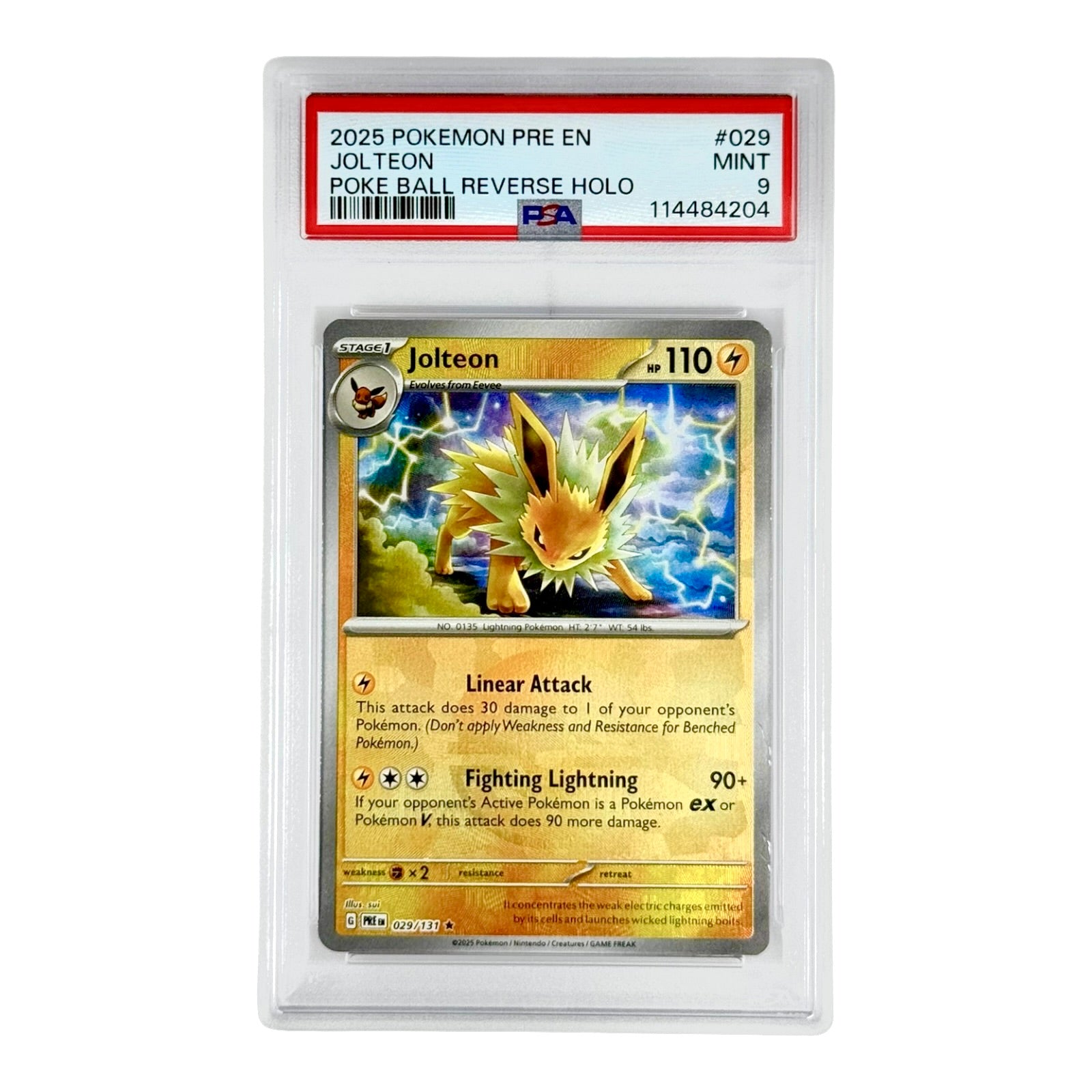 Jolteon 2025 Pokemon Prismatic Evolution Poke Ball Reverse Holo #029 P Yamacardo Jolteon 2025 Pokemon Prismatic Evolution Poke Ball Reverse Holo #029 P Yamacardo
