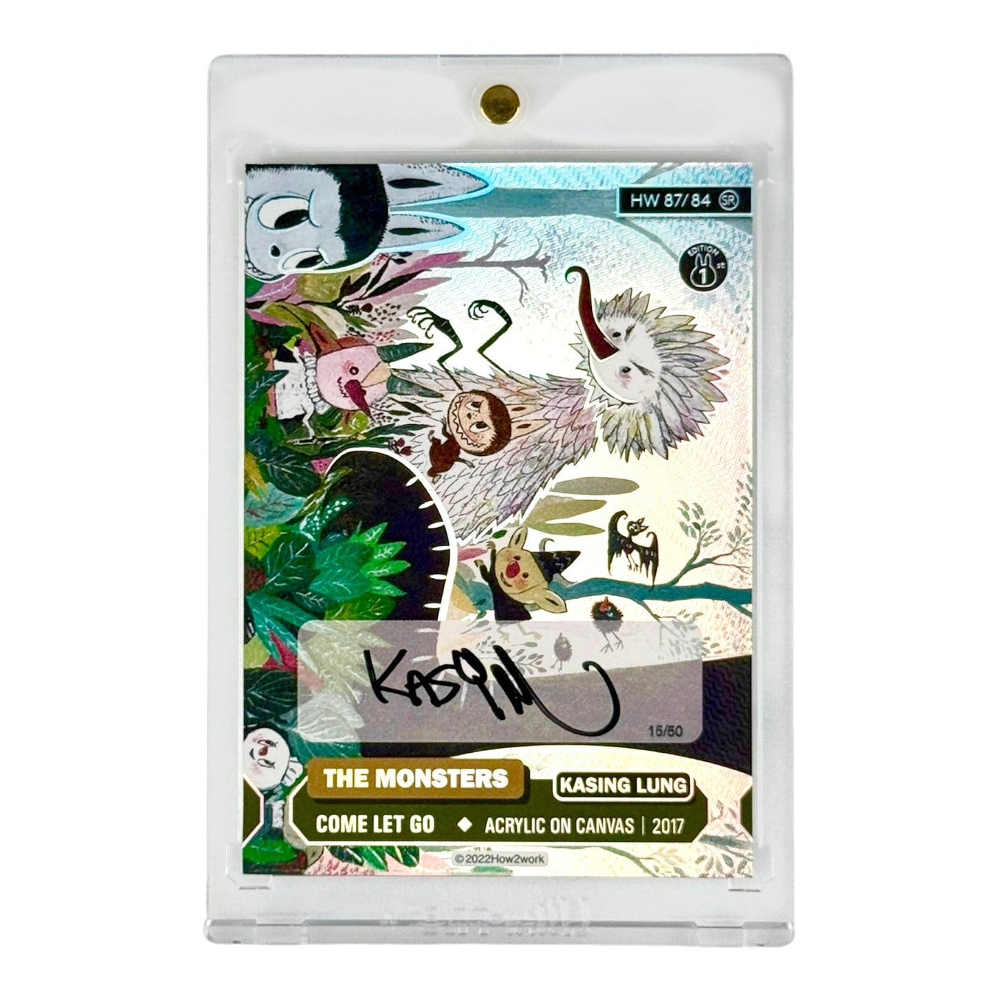 Labubu How2work The Monster Series 1 Trading Collectible Card Kasing Lung Auto 15/50 #87 SR