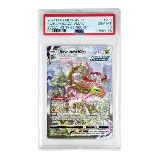 Rayquaza 2021 Pokemon English Evolving Skies Secret #218 PSA 10