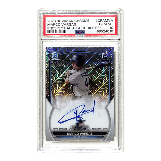 Marco Vargas 2023 Bowman Chrome Prospect Auto Choice 015/150 #CPAMVA PSA 10