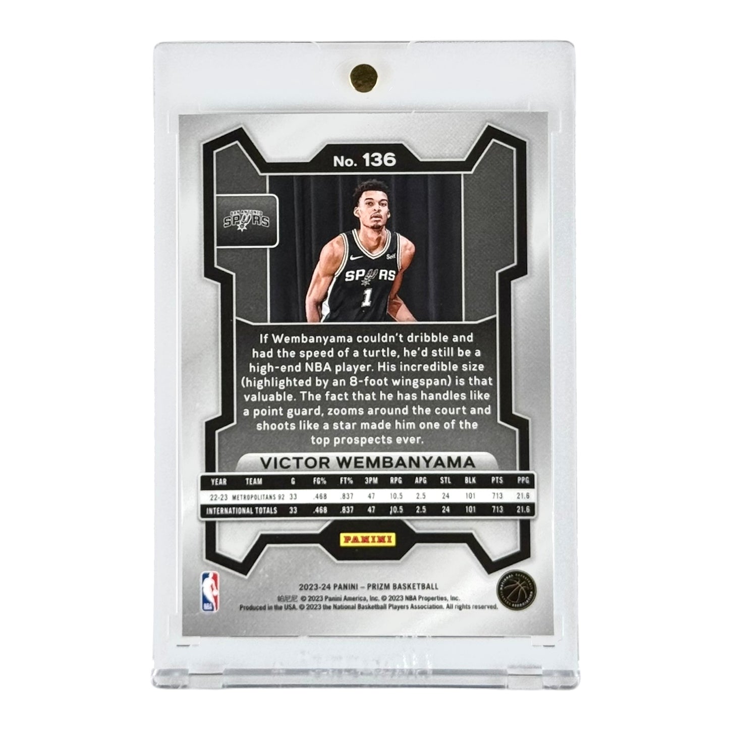 Victor Wembanyama 2023-24 Prizm Rookie RC #136